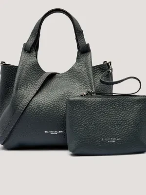 GIANNI CHIARINI Skórzana torebka na ramię + saszetka