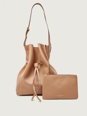 GIANNI CHIARINI Skórzana torebka na ramię + saszetka SIENNA