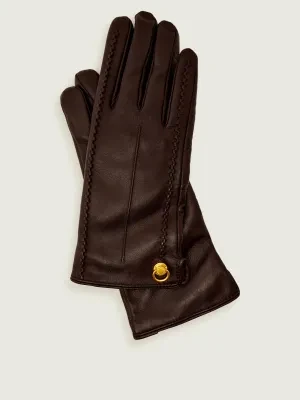 GIANNI CHIARINI Skórzane rękawiczki | z dodatkiem wełny