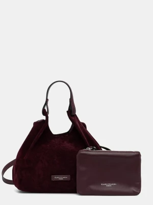 Gianni Chiarini torebka crossbody damska zamszowa DUA bordowy