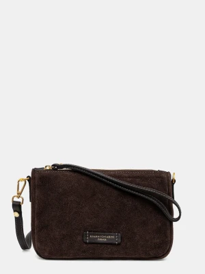 Gianni Chiarini torebka crossbody damska zamszowa NORA POUCH brązowy