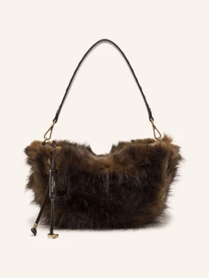 Gianni Chiarini Torebka Na Ramię Cleo Small Ze Sztucznego Futra braun