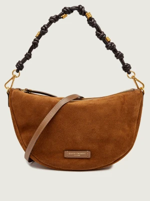 GIANNI CHIARINI Torebka na ramię Cleo | zamsz koniakowy