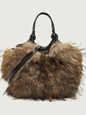 GIANNI CHIARINI Torebka na ramię Dua | shearling brązowy
