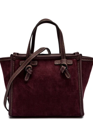 GIANNI CHIARINI Torebka na ramię MARCELLA | zamsz bordowy