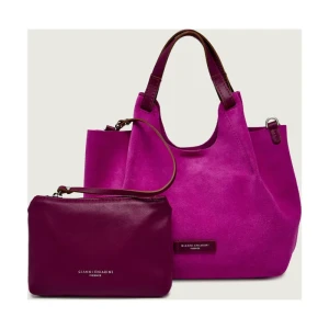 GIANNI CHIARINI Torebka na ramię + saszetka DUA | zamsz