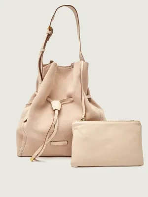 GIANNI CHIARINI Torebka na ramię + saszetka SIENNA | zamsz