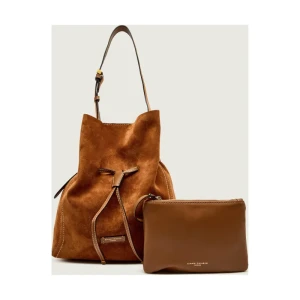 GIANNI CHIARINI Torebka na ramię + saszetka SIENNA | zamsz