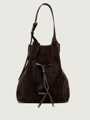 GIANNI CHIARINI Torebka na ramię + saszetka Sienna | zamsz brązowy
