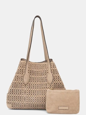 Gianni Chiarini torebka shopper damska zamszowa MASHUP