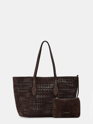 Gianni Chiarini torebka shopper damska zamszowa MASHUP