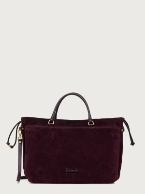 Gianni Chiarini torebka shopper damska zamszowa MORGANA bordowy