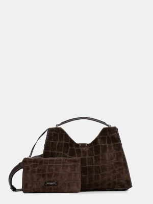 Gianni Chiarini torebka zamszowa AURORA kolor brązowy BS.11846.CM