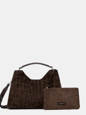 Gianni Chiarini torebka zamszowa AURORA kolor brązowy BS.11846.CM