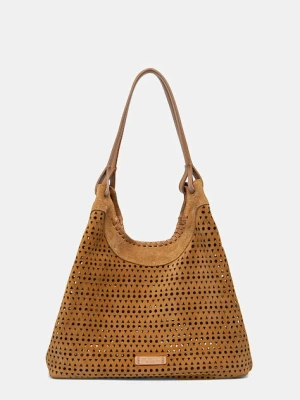 Gianni Chiarini torebka zamszowa DUA kolor brązowy BS 11682 CMLSR