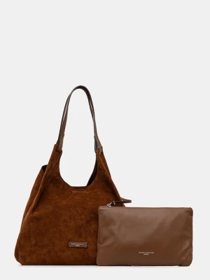 Gianni Chiarini torebka zamszowa DUA kolor brązowy BS.9780.CM
