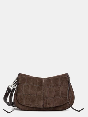 Gianni Chiarini torebka zamszowa HELENA ROUND kolor brązowy BS.11878.CMCOCCO