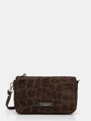 Gianni Chiarini torebka zamszowa NORA POUCH kolor brązowy BS.10224.CM