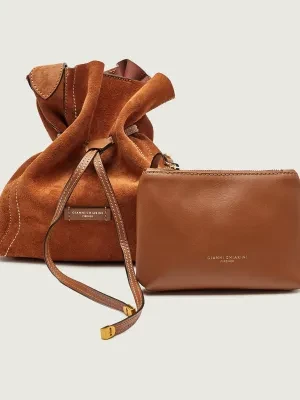 GIANNI CHIARINI Worek + saszetka SIENNA | zamsz