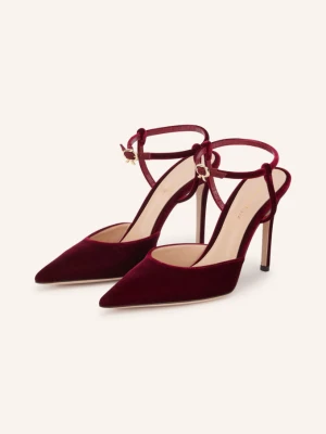 Gianvito Rossi Czółenka Typu Slingback Velluto 95 Z Aksamitu rot CIEMNOCZERWONY