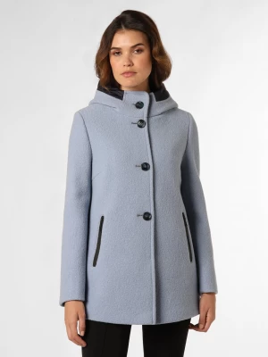 Gil Bret Damski krótki płaszcz Kobiety wełna ze strzyży niebieski jednolity,