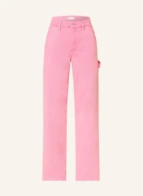 Gina Tricot Jeansy Straight Carpenter pink