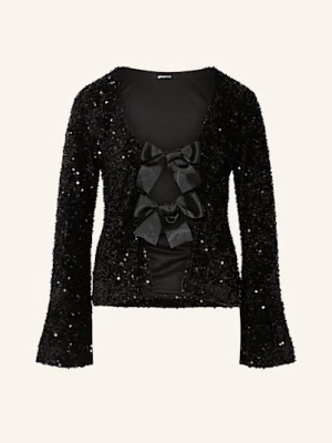 Gina Tricot Kurtka Z Aksamitu Z Cekinami schwarz