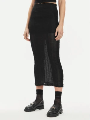 Gina Tricot Spódnica midi 21596 Czarny Regular Fit