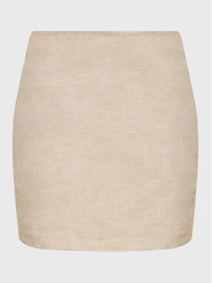 Gina Tricot Spódnica mini 19942 Beżowy Regular Fit
