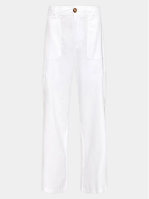 Gina Tricot Spodnie materiałowe 19959 Biały Regular Fit