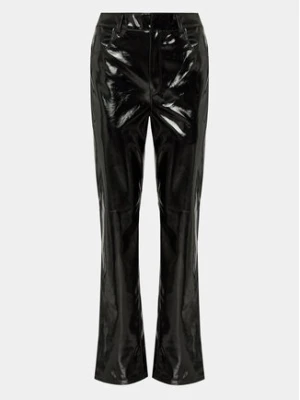 Gina Tricot Spodnie z imitacji skóry 21348 Czarny Regular Fit