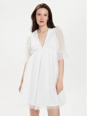 Gina Tricot Sukienka koktajlowa 22963 Biały Regular Fit