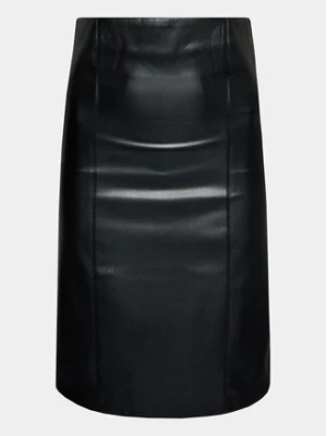 Gina Tricot Sukienka z imitacji skóry 21690 Czarny Slim Fit