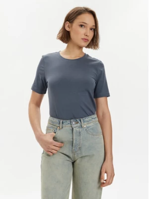 Gina Tricot T-Shirt Basic 17937 Niebieski Regular Fit