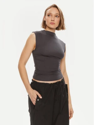 Gina Tricot Top 20883 Szary Slim Fit