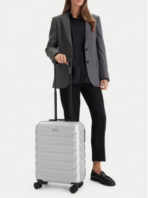 GINO ROSSI Walizka kabinowa CEO-GIN-S-003-05-SILVER Srebrny