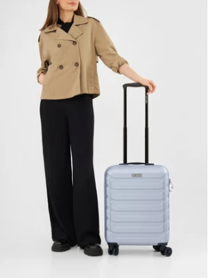 GINO ROSSI Walizka kabinowa GIN-S-003-05-SILVER Srebrny