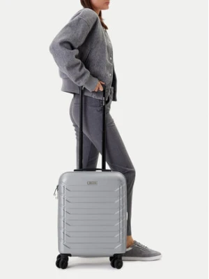 GINO ROSSI Walizka kabinowa GIN-S-003-05-SILVER Srebrny
