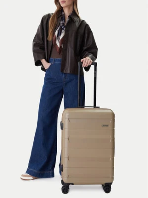 GINO ROSSI Walizka średnia CEO-GIN-M-004-BEIGE Beżowy