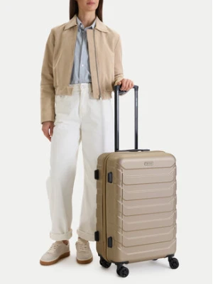 GINO ROSSI Walizka średnia GIN-M-002-05-GOLD Złoty