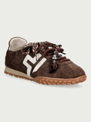 Gio+ Cielo sneakersy damskie zamszowe brązowy