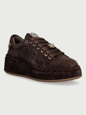 Gio+ Oliva sneakersy damskie zamszowe brązowy