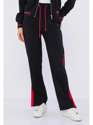 GIORGIO DI MARE Spodnie dresowe w kolorze czarno-czerwonym rozmiar: 36