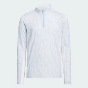 GIRLS LONG SLEEVE QUARTER ZIP MOCK Polo Shirt Adidas