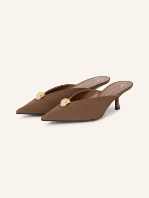 Giuseppe Zanotti Design Mule Raquel Z Kamieniami Ozdobnymi braun