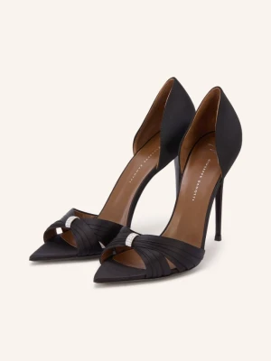 Giuseppe Zanotti Design Sandały Na Obcasie Lumière Z Kamieniami Ozdobnymi schwarz