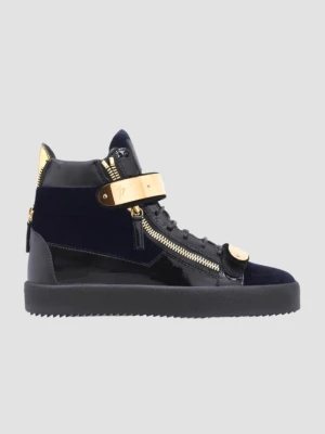 GIUSEPPE ZANOTTI Granatowe wysokie sneakersy, Rozmiar 42,5