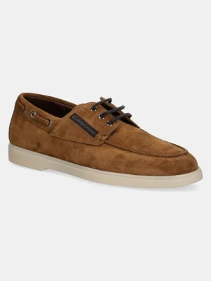 Giuseppe Zanotti półbuty zamszowe Berth męskie kolor brązowy EU50002.009