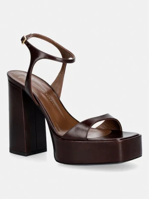 Giuseppe Zanotti sandały na słupku skórzane Biarritz