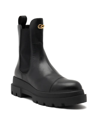 Giuseppe Zanotti Skórzane sztyblety czarny